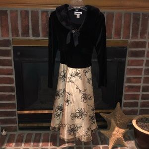 Gold and Black Size 12 Girls Formal Dress